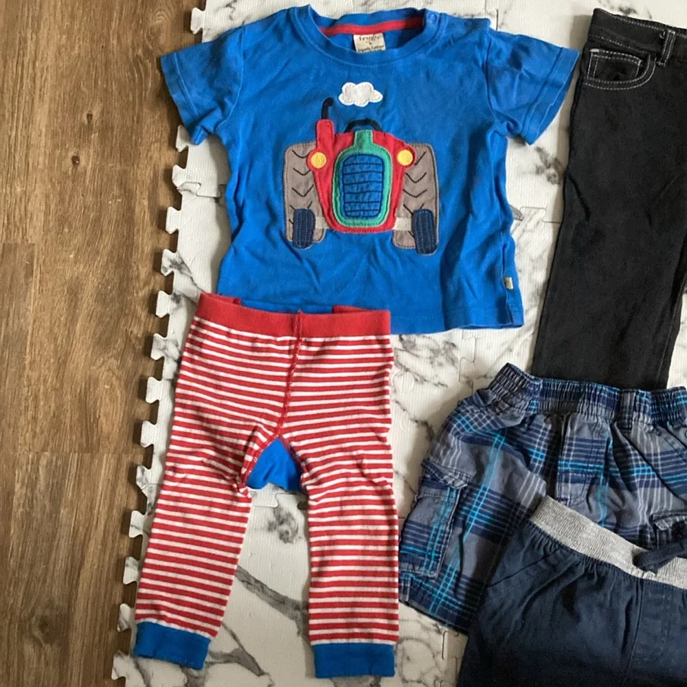 12-18 month boy clothing bundle and shoes (brands are Calvin Klein, Frugi, etc) - Picture 4 of 10